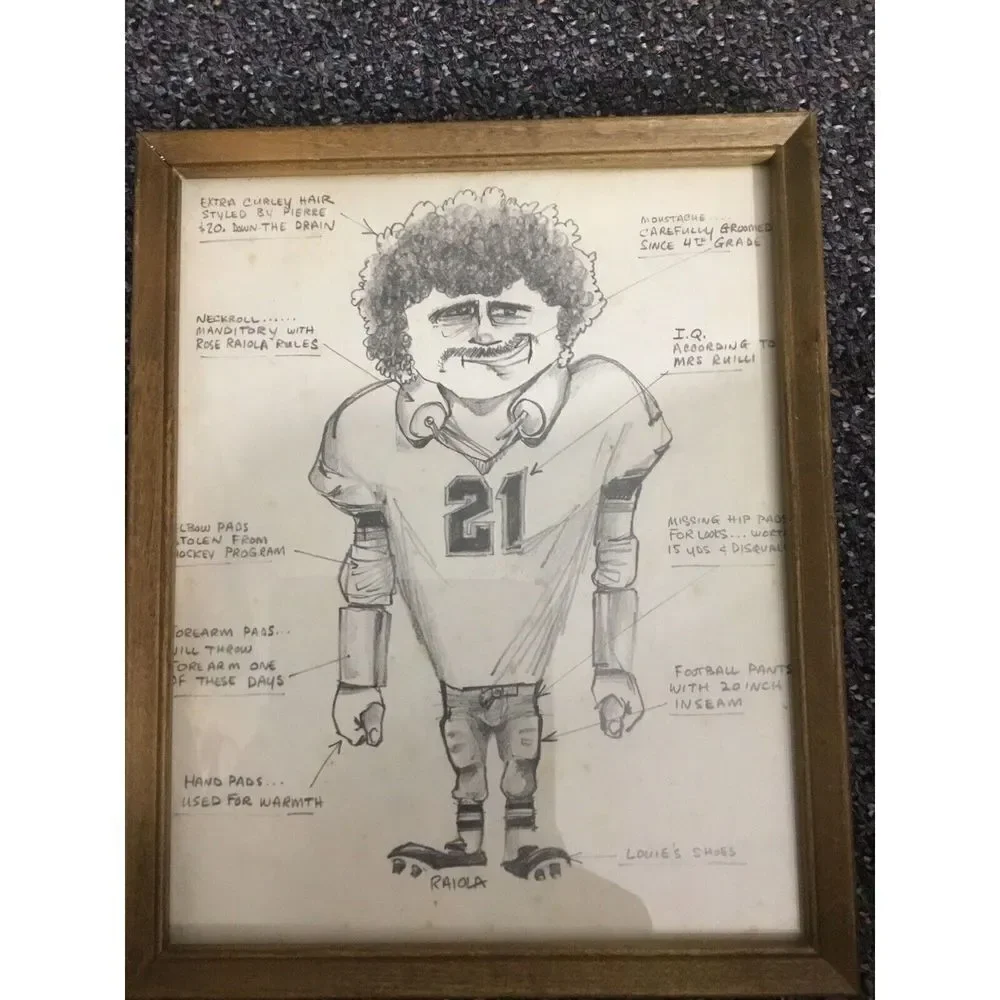 Vtg Art an Original Pencil Drawings Travesty Caricature Takeoff Baseball Raiyola
